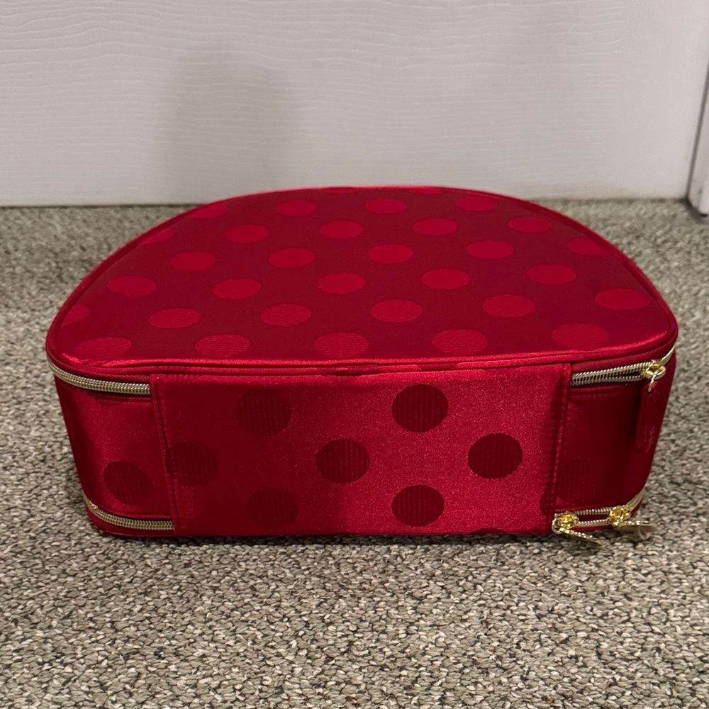 NEW Estee Lauder Red Polka Dot Cosmetic Case - Picture 4 of 5